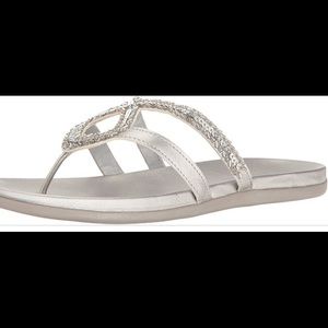 Silver beaded Sandals